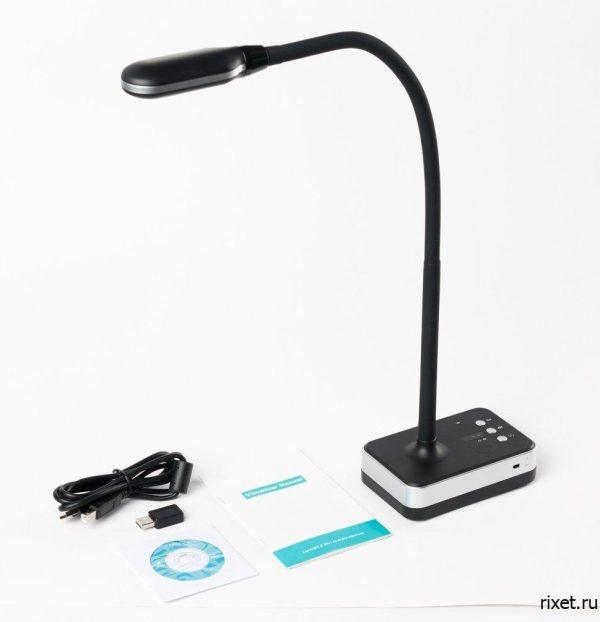 Документ-камера RIXET DK-002 с рабочей областью до А3, разрешением 10 Мп и гибким механизмом кронштейна "гусиная шея" Документ-камера RIXET DK-002 с рабочей областью до А3, разрешением 10 Мп и гибким механизмом кронштейна "гусиная шея"