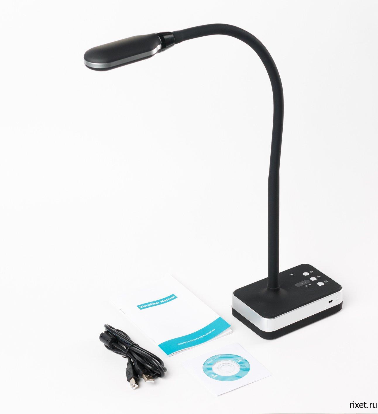 Документ-камера RIXET DK-003 с рабочей областью до А3, разрешением 5 Мп и гибким механизмом кронштейна "гусиная шея" Документ-камера RIXET DK-003 с рабочей областью до А3, разрешением 5 Мп и гибким механизмом кронштейна "гусиная шея"