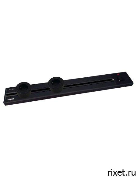 Трековая система розеток (металлическая), 2EU, 40 см, черная Трековая система розеток (металлическая), 2EU, 40 см, черная