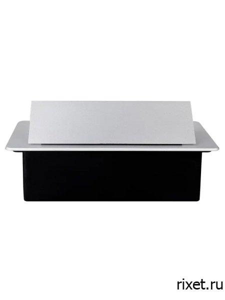 Встраиваемая выдвижная розетка в столешницу, 2EU+2USB, серебро Встраиваемая выдвижная розетка в столешницу, 2EU+2USB, серебро