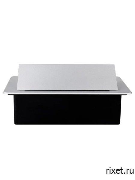 Встраиваемая выдвижная розетка в столешницу, 2EU+2USB+Type С, серебро Встраиваемая выдвижная розетка в столешницу, 2EU+2USB+Type С, серебро