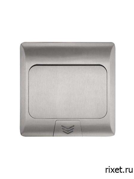 Встраиваемая выдвижная розетка в столешницу, 2EU, серебро Встраиваемая выдвижная розетка в столешницу, 2EU, серебро