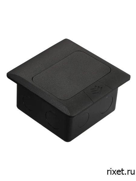 Встраиваемая выдвижная розетка в столешницу, 2EU, черная Встраиваемая выдвижная розетка в столешницу, 2EU, черная