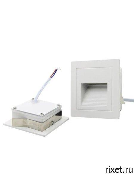 Встраиваемый светильник с датчиком движения, квадратный белый Встраиваемый светильник с датчиком движения, квадратный белый