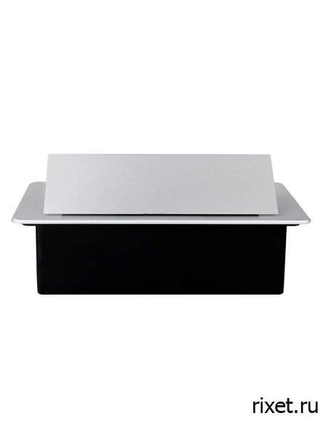 Встраиваемая выдвижная розетка в столешницу, 3EU, серебро Встраиваемая выдвижная розетка в столешницу, 3EU, серебро