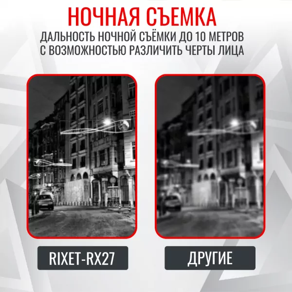 Персональный видеорегистратор RIXET RX-27, съёмная АКБ