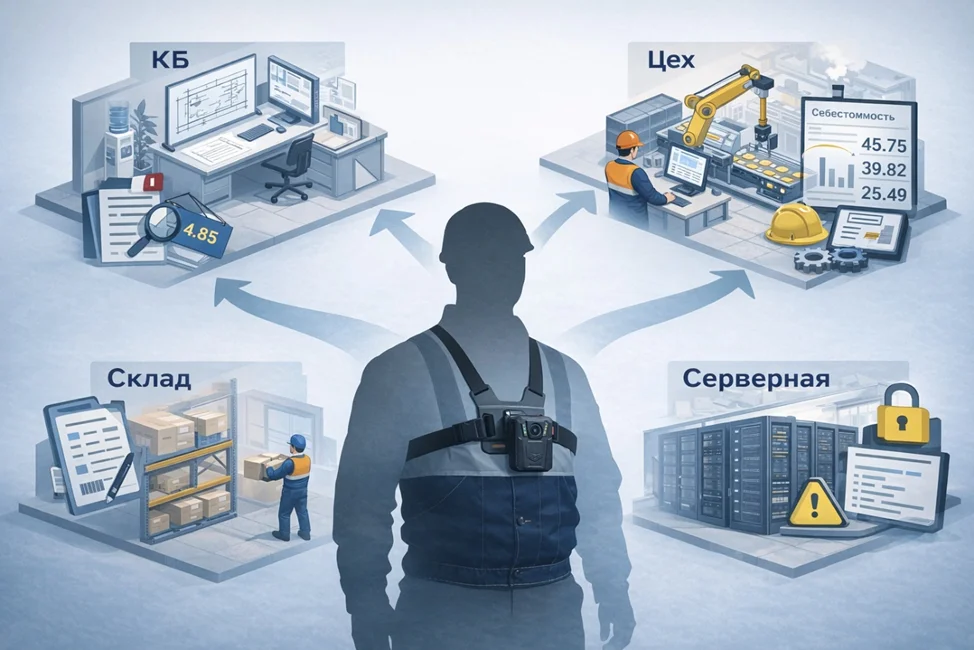 Носимый видеорегистратор на объекте