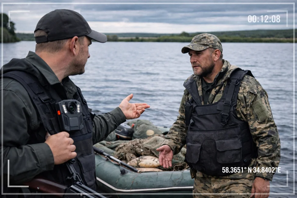Применение нагрудного видеорегистратора на природном объекте